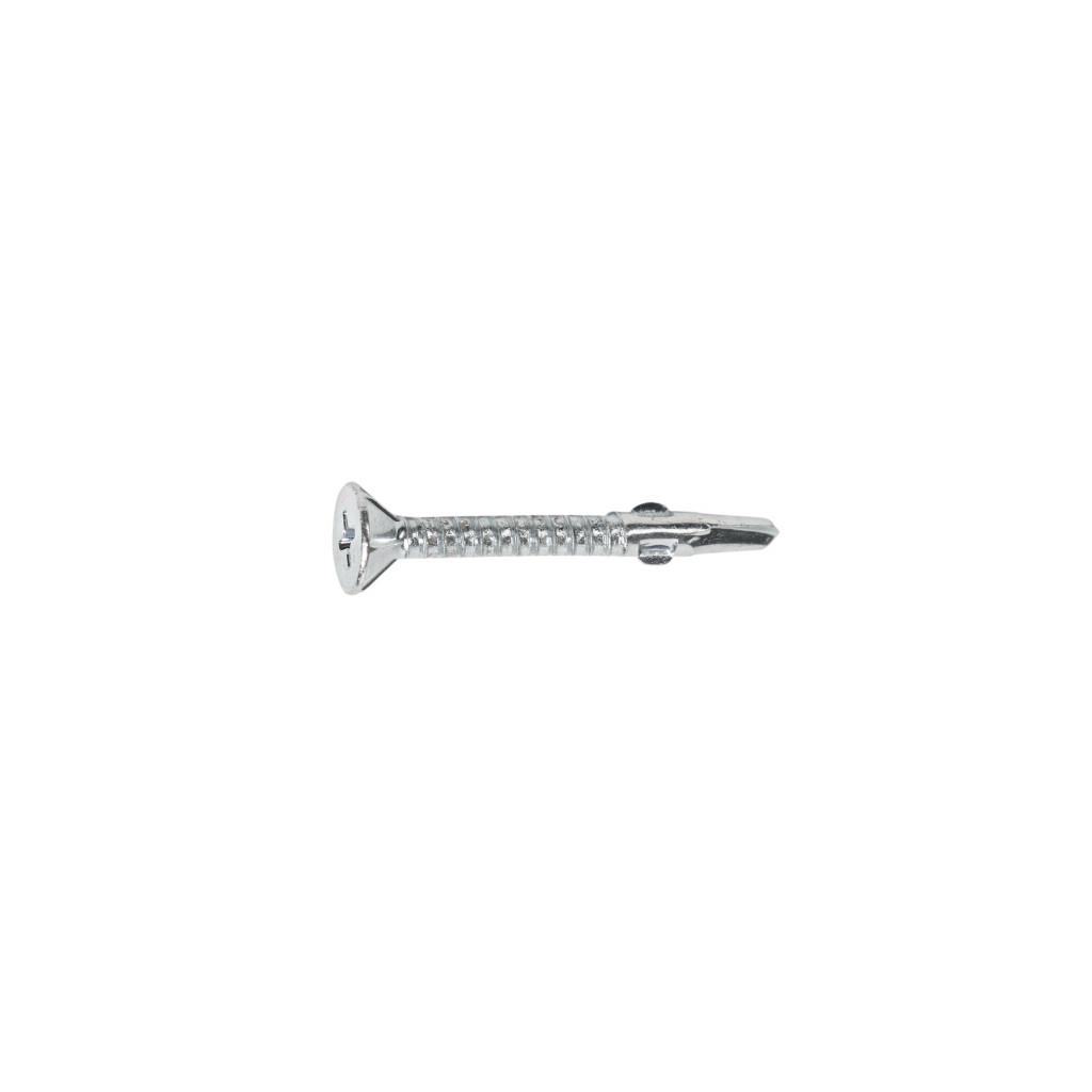 DrillTech Carbon Steel Wing Tip Self Drilling Screw Countersunk 100 Pack
