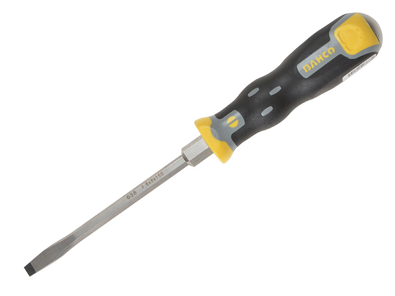 Bahco BAH038055 Tekno+ Through Shank Screwdriver Flared Slotted Tip 5.5mm x 100mm