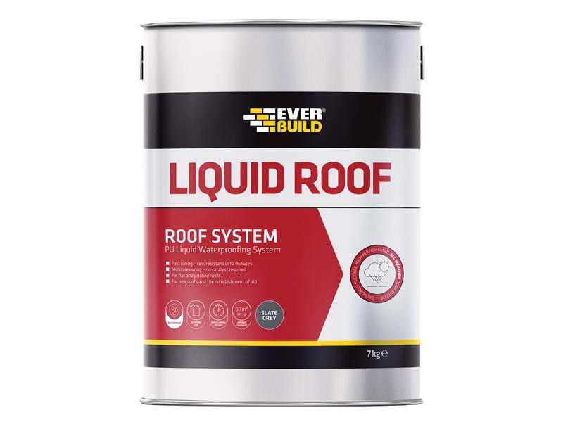 Everbuild Liquid Roof Slate Grey 7kg (EVBAQLIQRFG7)