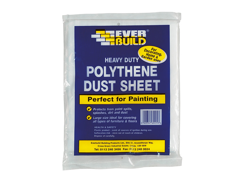 Everbuild EVBPOLYDS129 Polythene Dust Sheet 3.6 x 2.7m
